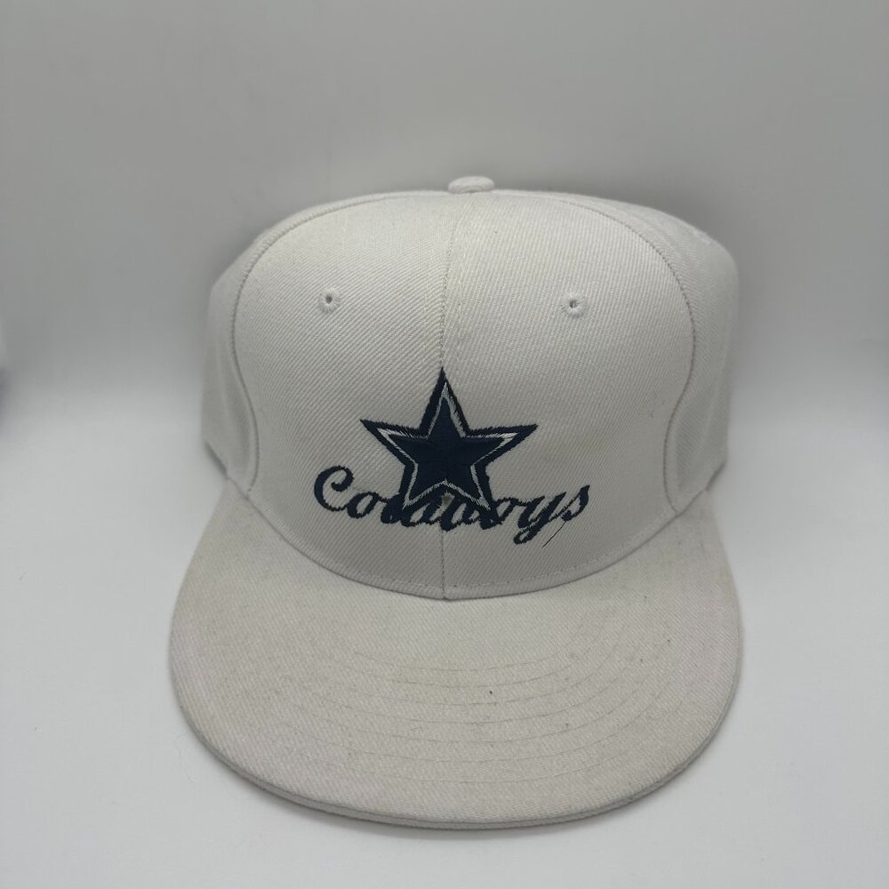 Vintage Dallas Cowboys White Star Fitted Hat‎ 7 3/8